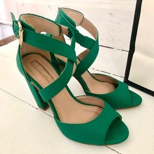 Green Heeled Sandal